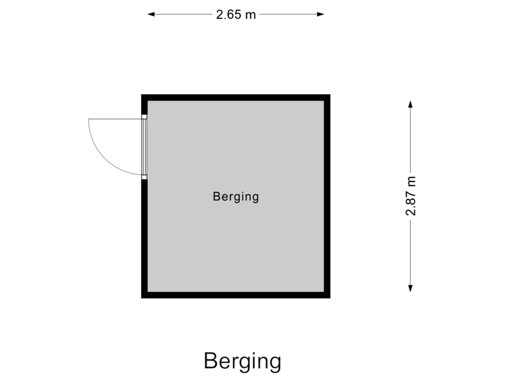 Bekijk plattegrond van Berging van Damstraat 59-B