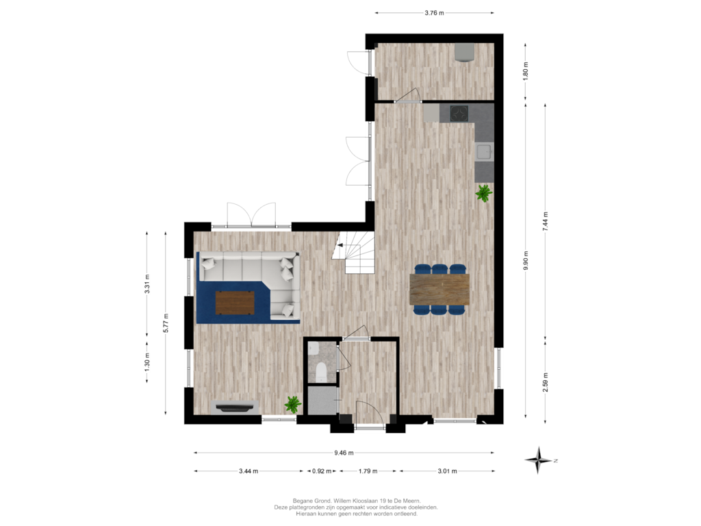 Bekijk plattegrond van Begane Grond van Willem Klooslaan 19