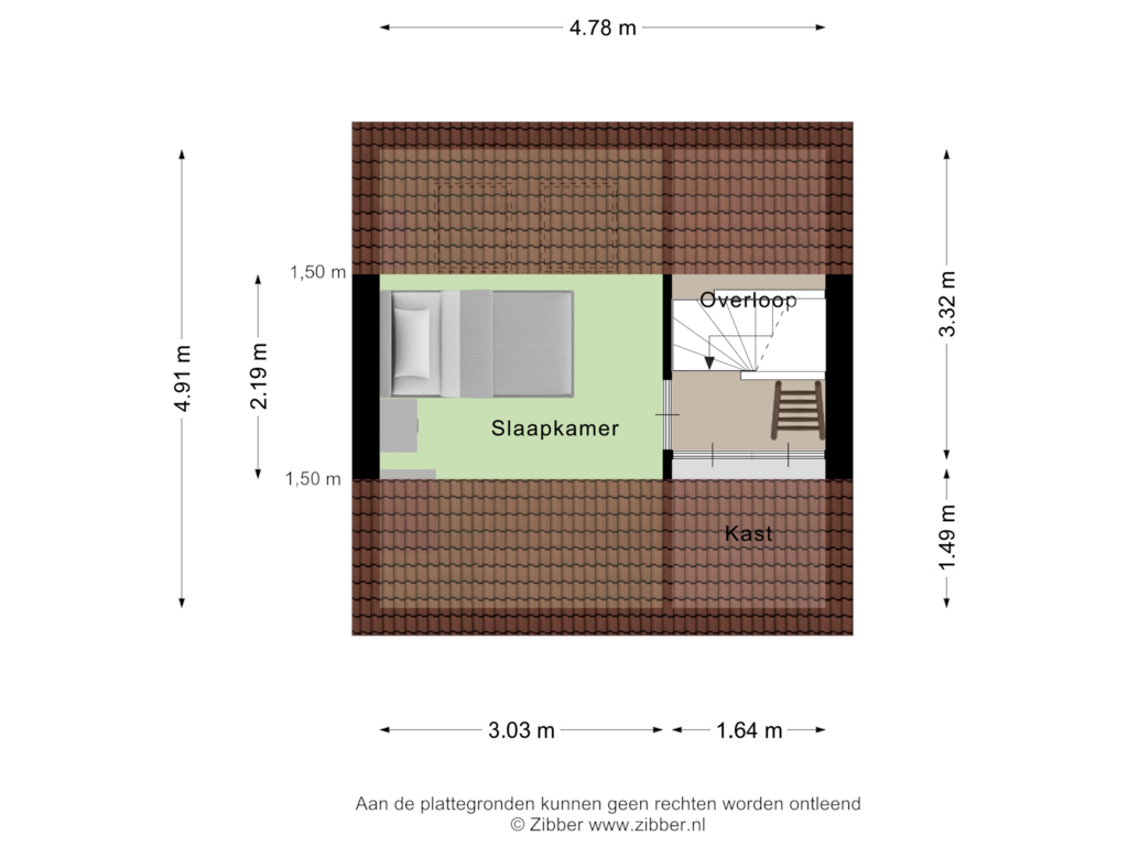 View floorplan of Tweede Verdieping of Roodstaart 4