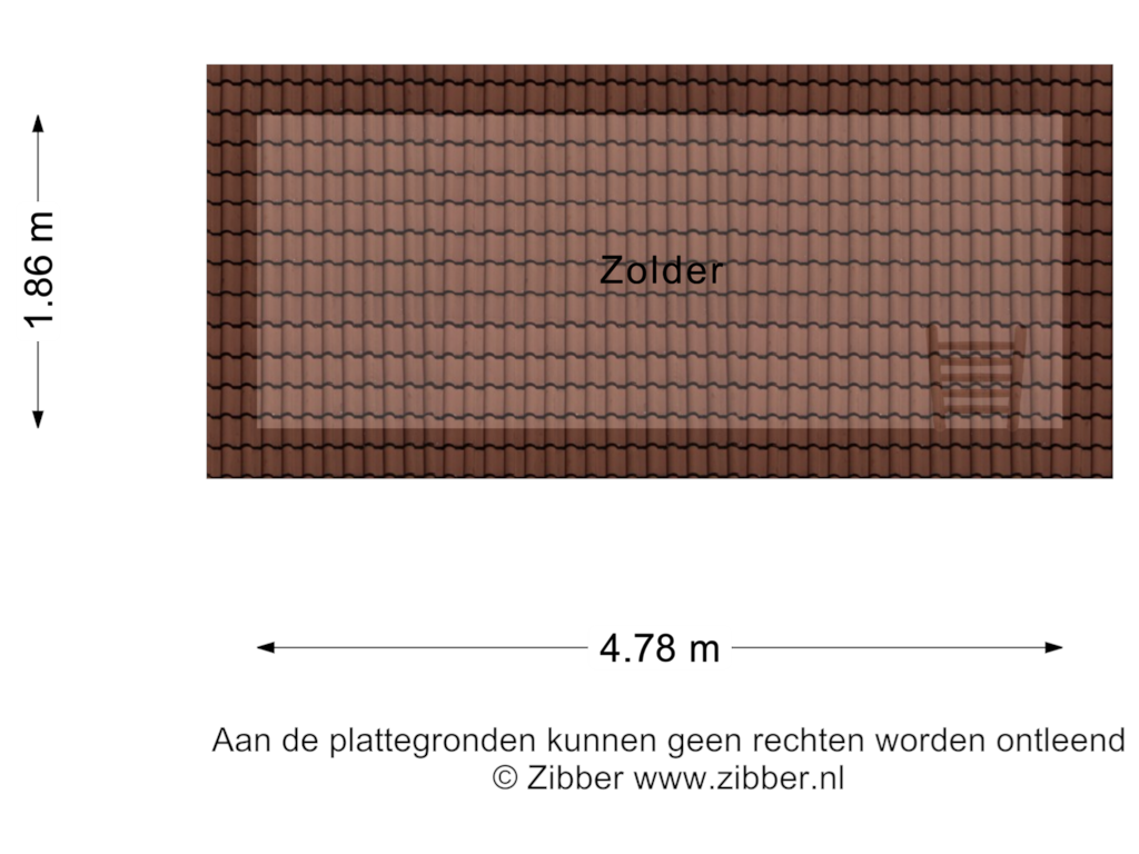 View floorplan of Zolder of Roodstaart 4