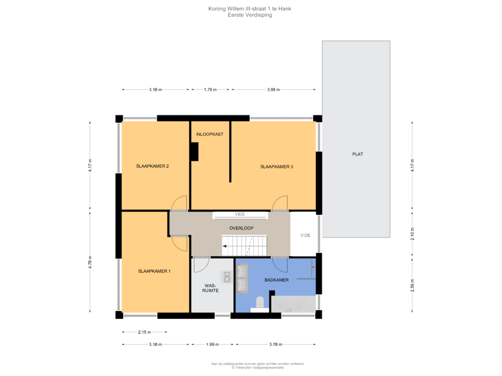 Bekijk plattegrond van Eerste Verdieping van Koning Willem III-straat 1