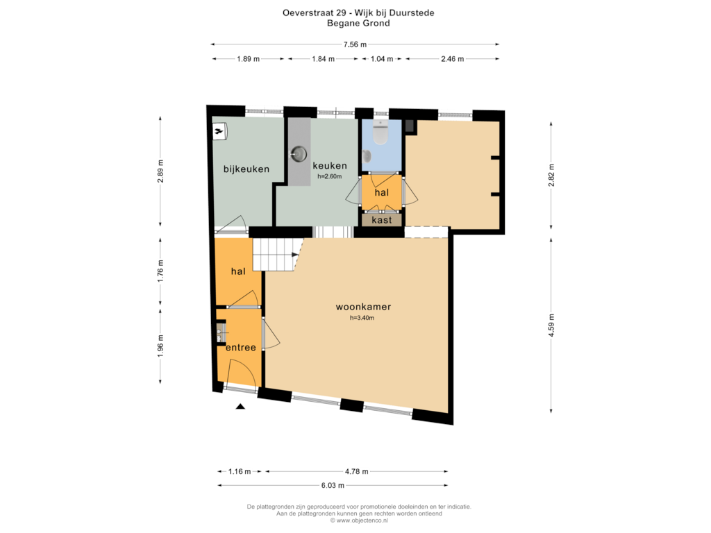 Bekijk plattegrond van Begane Grond van Oeverstraat 29