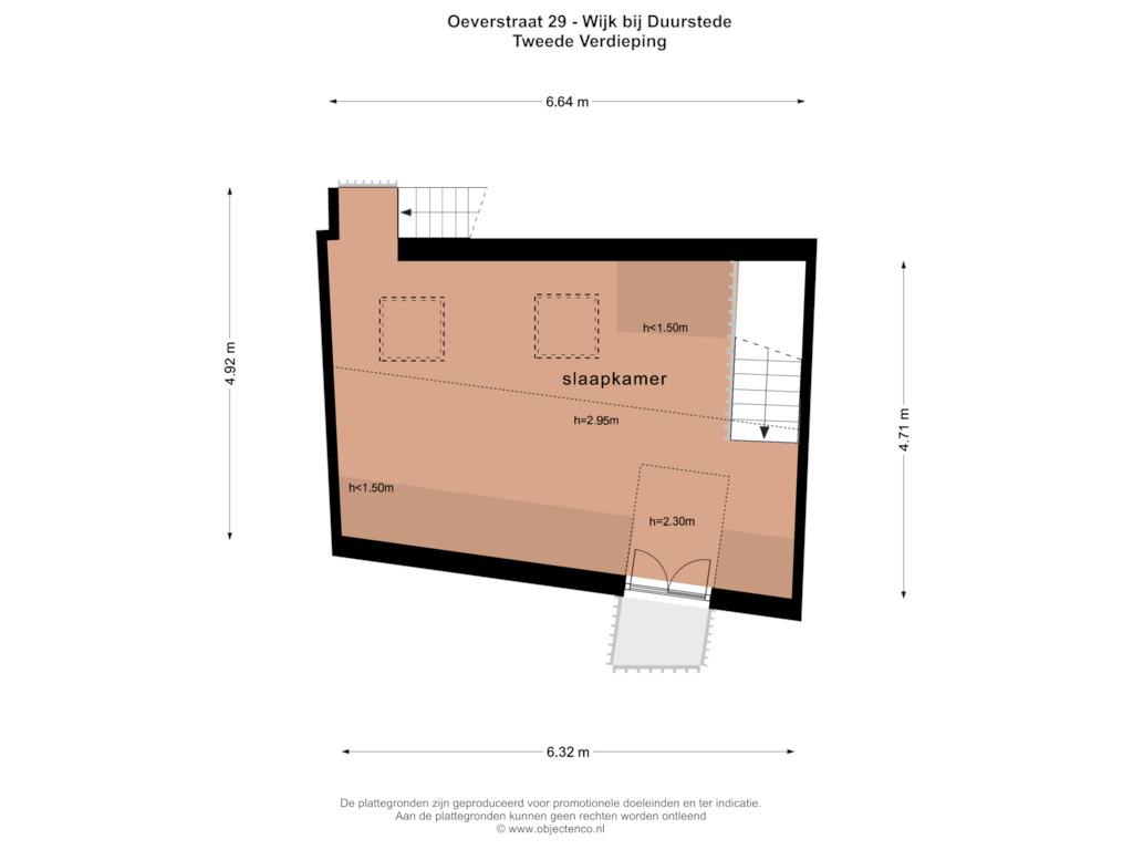 Bekijk plattegrond van Tweede Verdieping van Oeverstraat 29