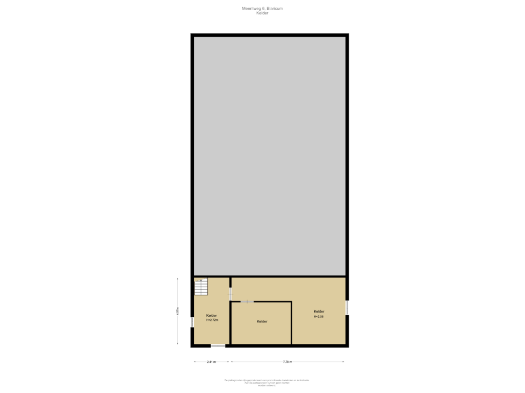 Bekijk plattegrond van Kelder van Meentweg 6