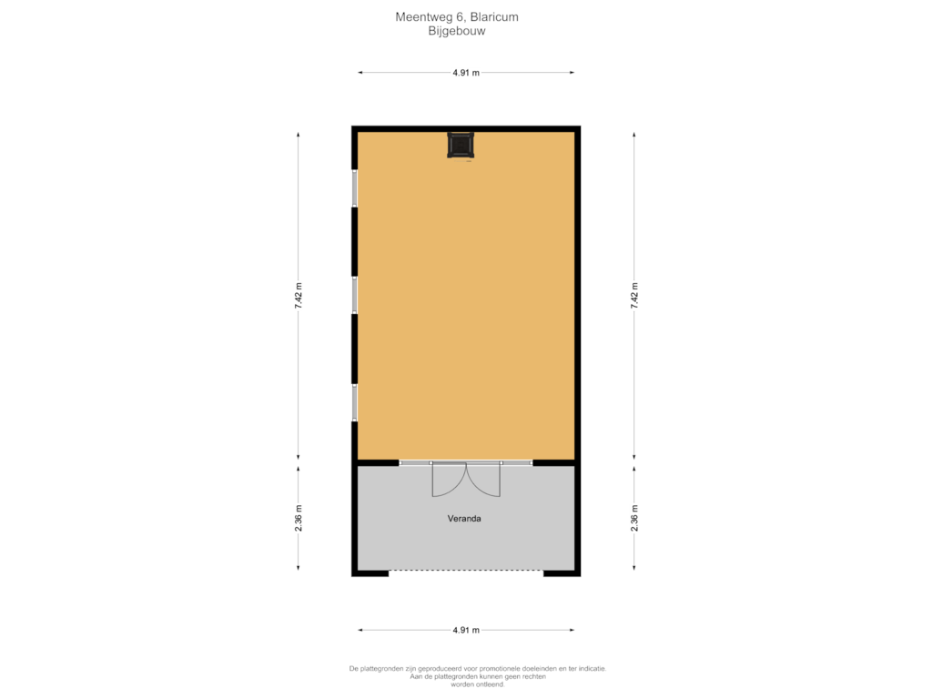 Bekijk plattegrond van Bijgebouw van Meentweg 6