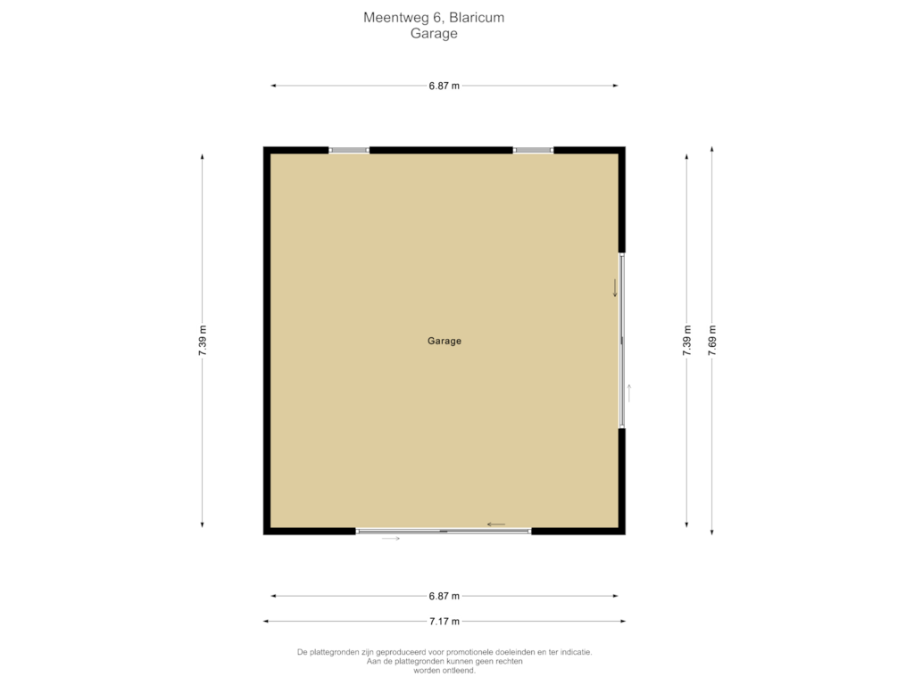 Bekijk plattegrond van Garage van Meentweg 6