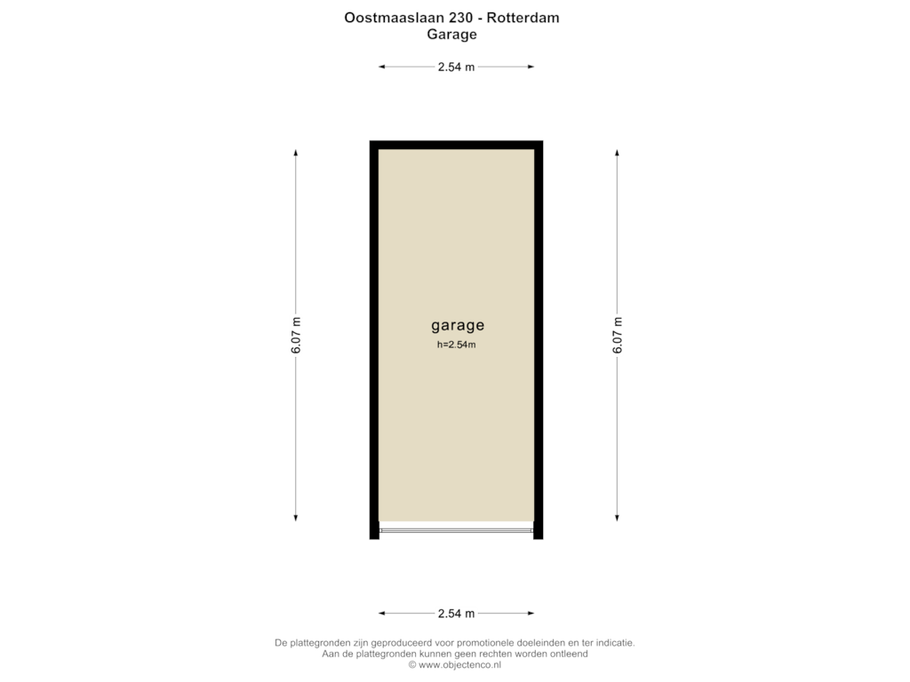 Bekijk plattegrond van GARAGE van Oostmaaslaan 230