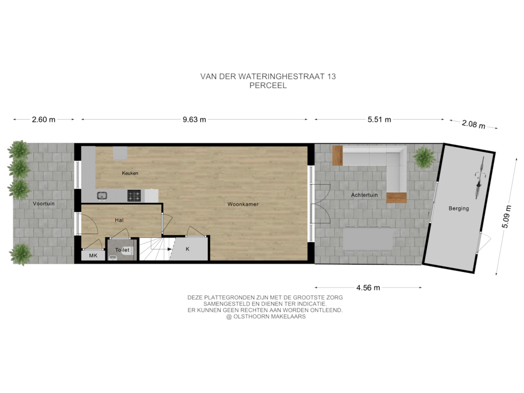 View floorplan of Tuin of Van der Wateringhestraat 13