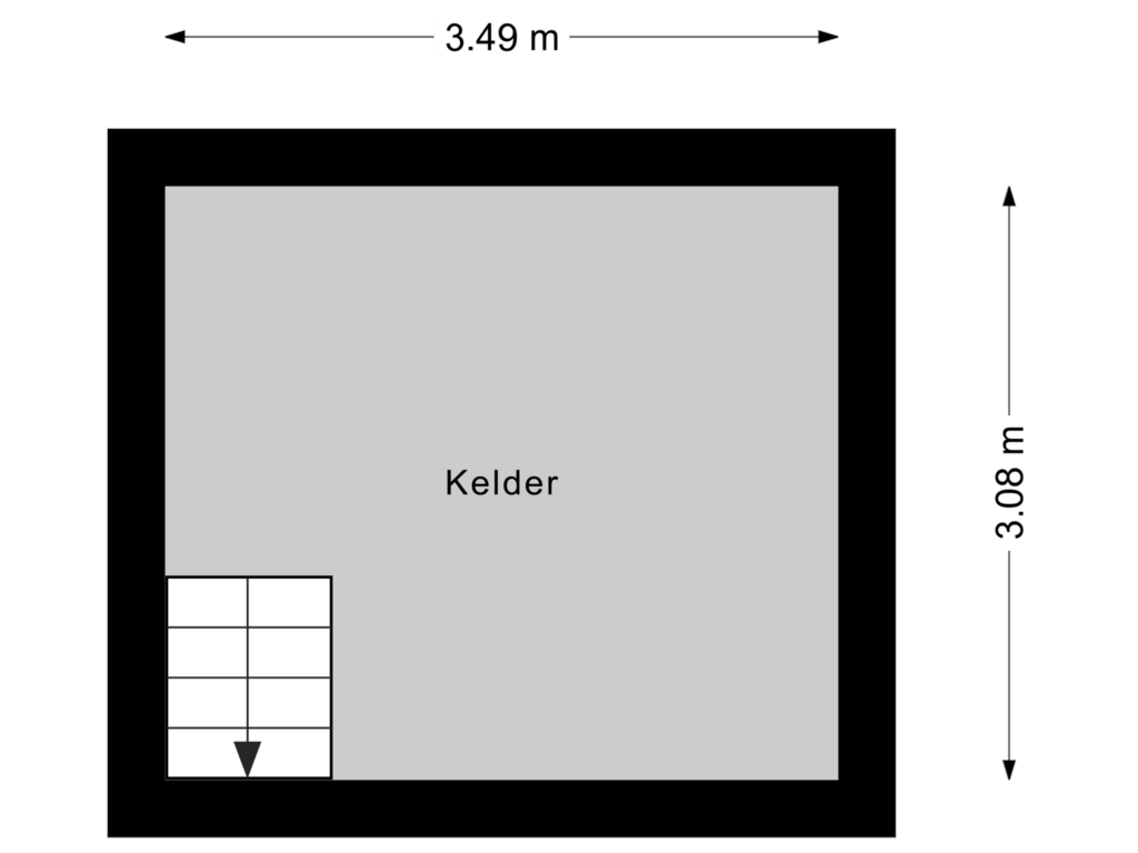 View floorplan of Kelder of Vliet 36