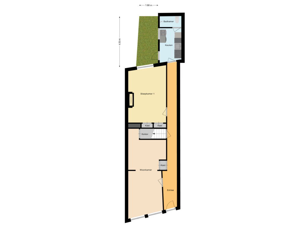 View floorplan of Situatie of Vliet 36