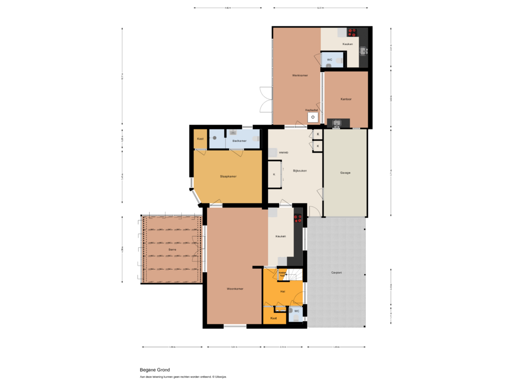 View floorplan of Begane Grond of Willem Grolstraat 126