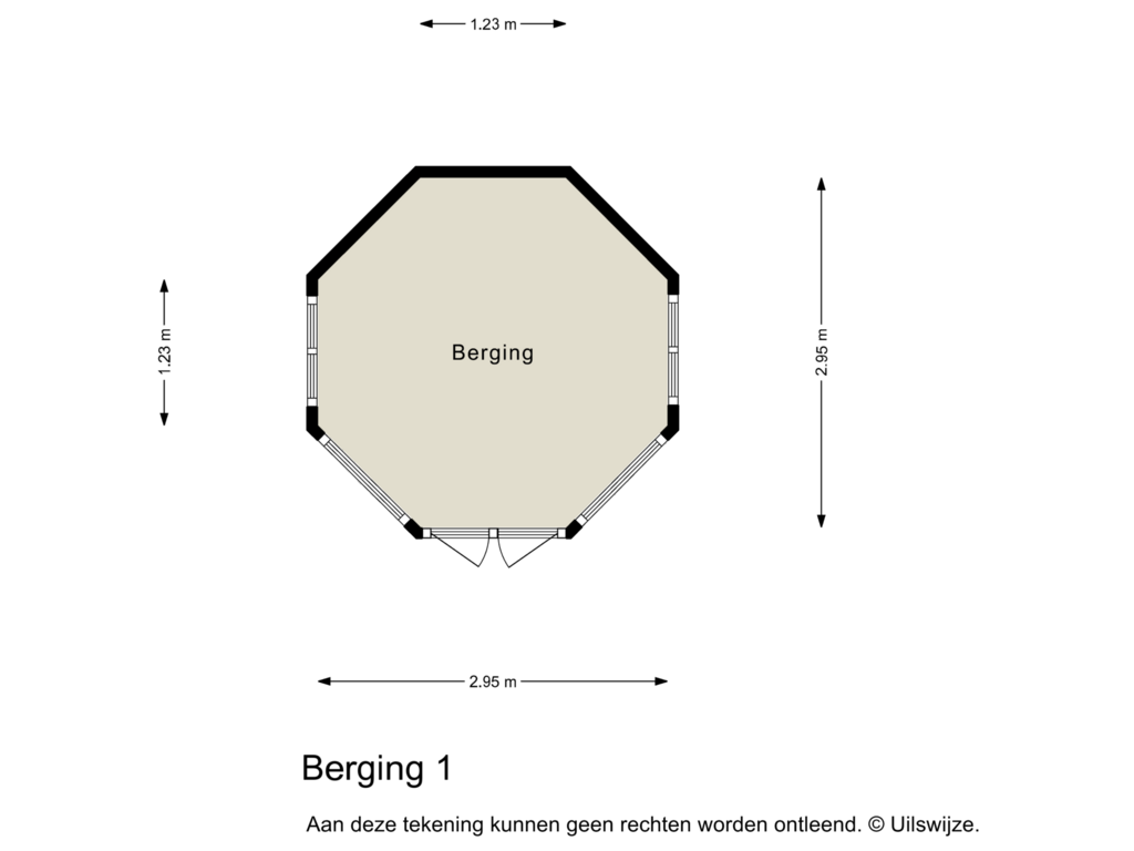 View floorplan of Berging 1 of Willem Grolstraat 126