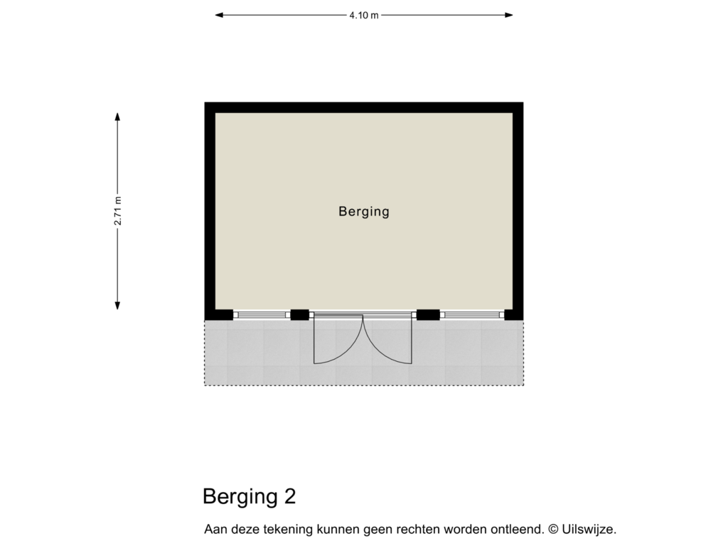 View floorplan of Berging 2 of Willem Grolstraat 126