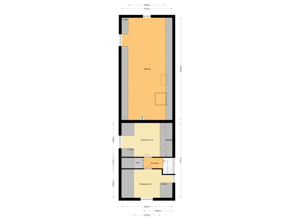 Bekijk plattegrond van Eerste verdieping van Kampsweg 32