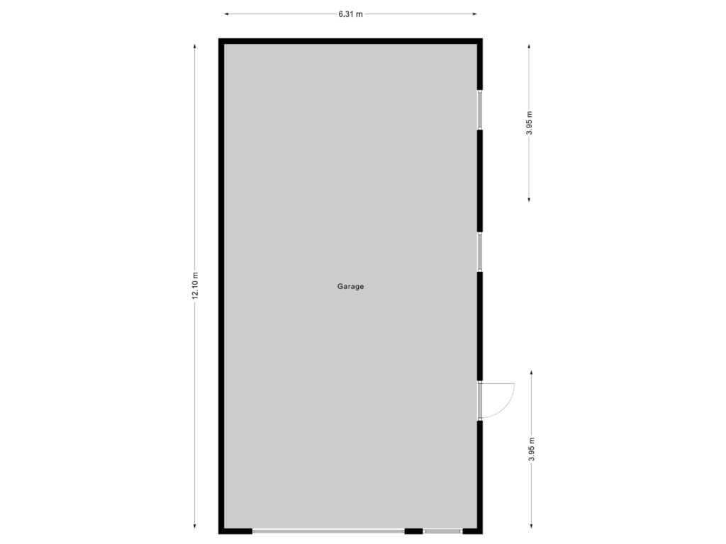 Bekijk plattegrond van Garage van Kampsweg 32