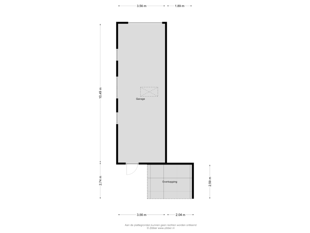 Bekijk plattegrond van Garage van Rijperweg 104-A