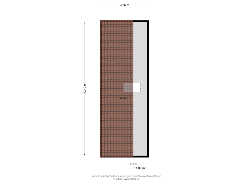 Bekijk plattegrond van Zolder van Rijperweg 104-A