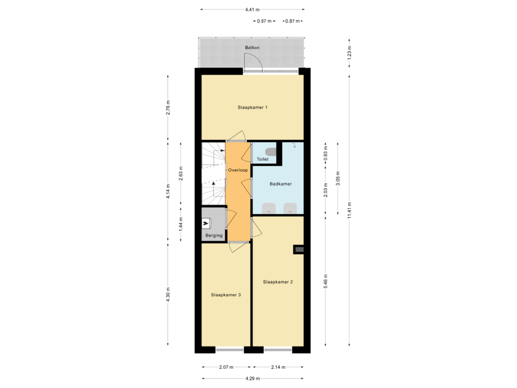 Bekijk plattegrond van Tweede Woonlaag van Waterloostraat 173