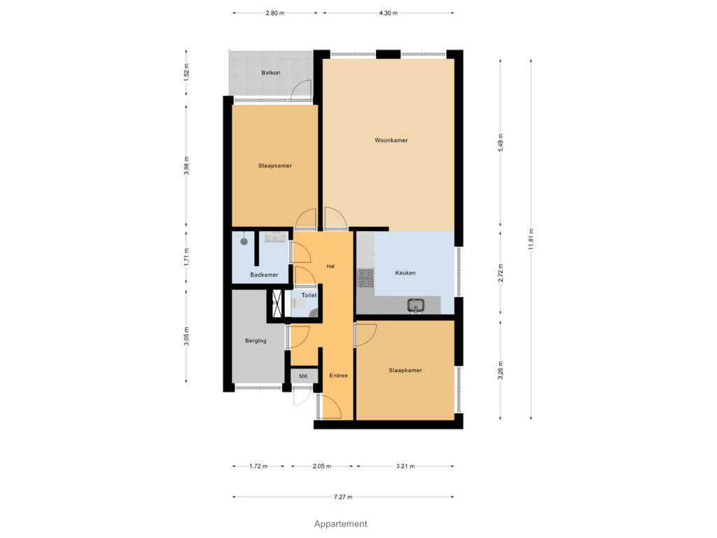 Bekijk plattegrond van Appartement van Arthur van Schendelstraat 723