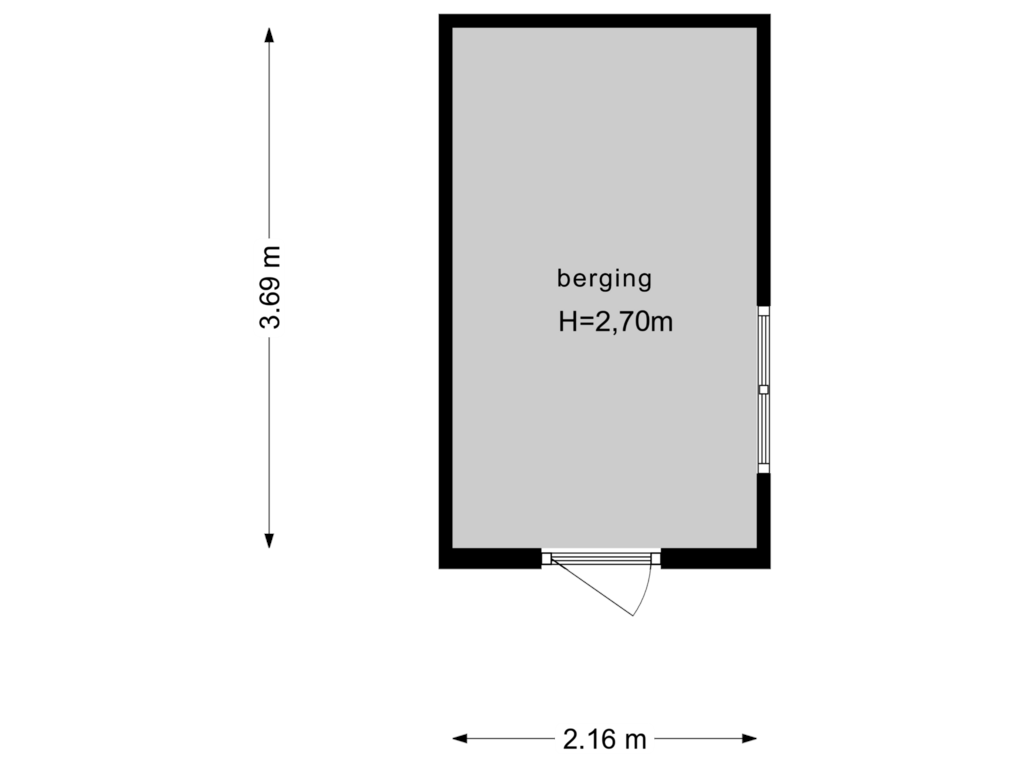 Bekijk plattegrond van Berging van Welgelegenstraat 1