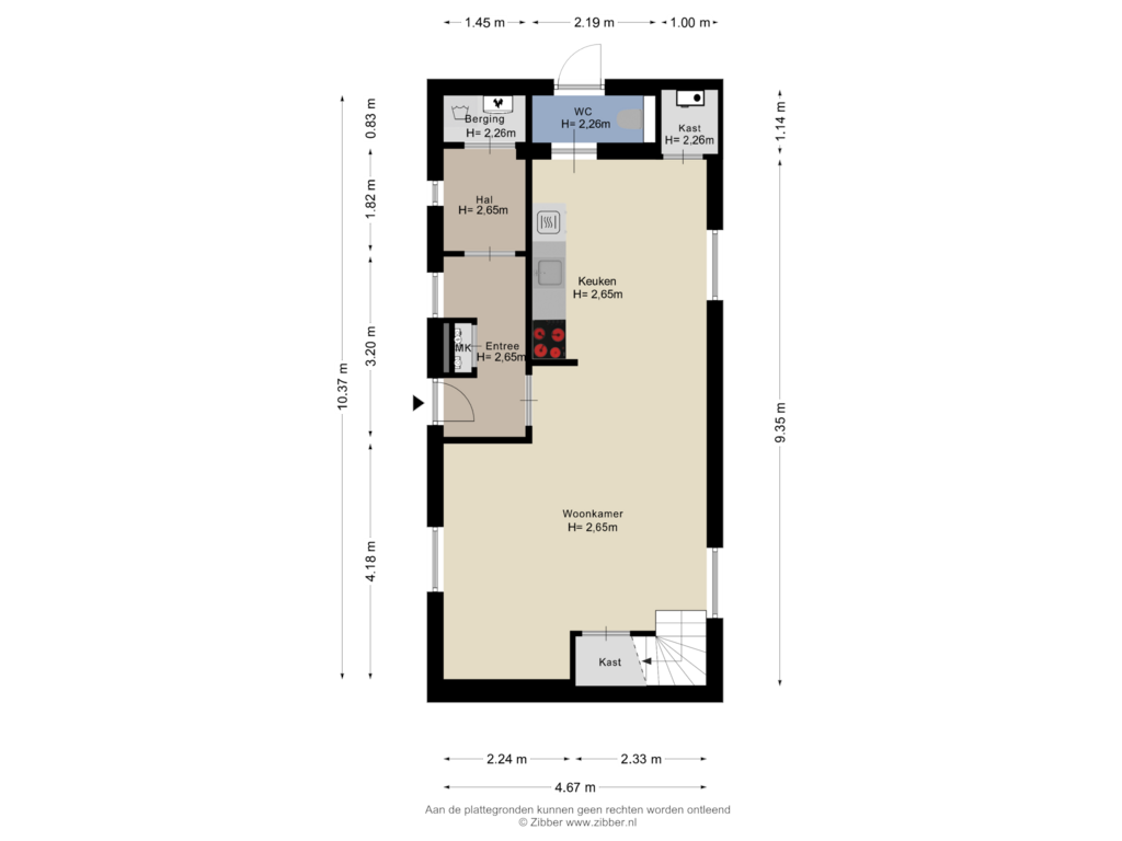 Bekijk plattegrond van Begane Grond van Oostdijk 4