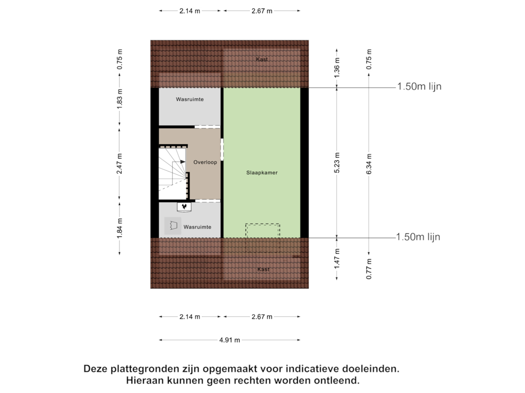 Bekijk plattegrond van Tweede Verdieping van Janswaal 61