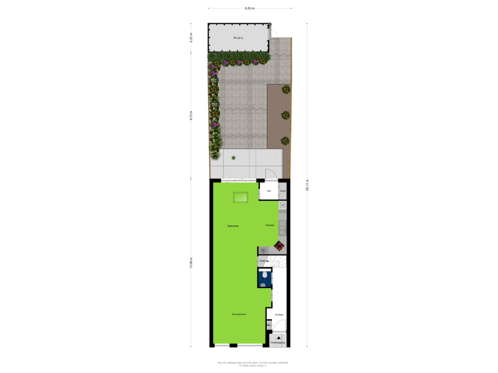 View floorplan of Begane grond_Tuin of Groot Westerbuiten 10