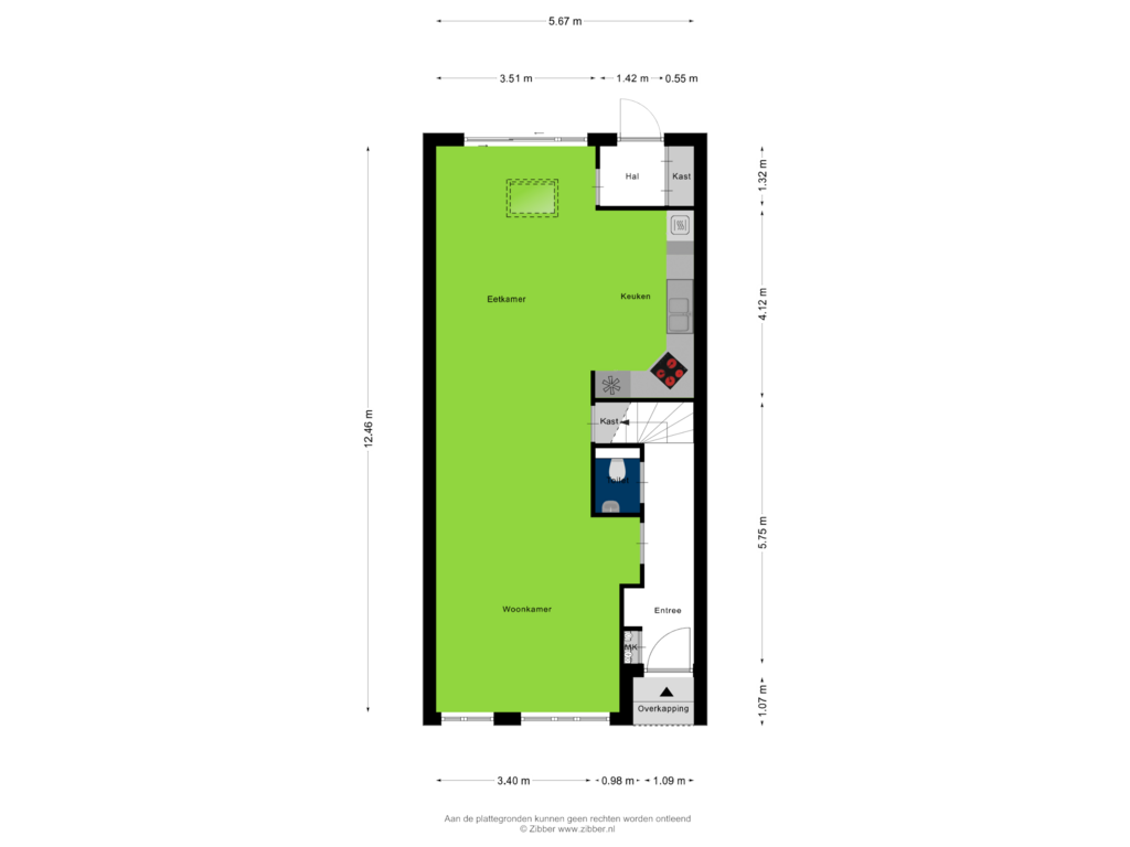 View floorplan of Begane grond of Groot Westerbuiten 10