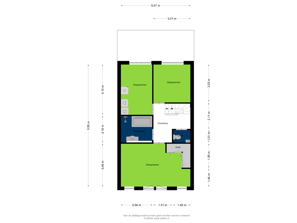 View floorplan of Eerste Verdieping of Groot Westerbuiten 10