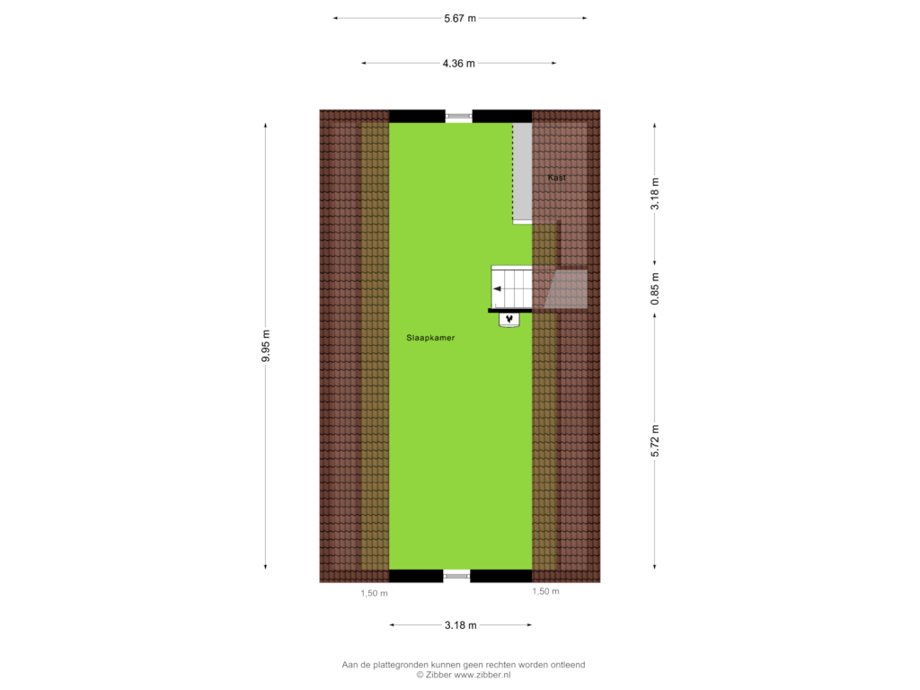 View floorplan of Tweede Verdieping of Groot Westerbuiten 10