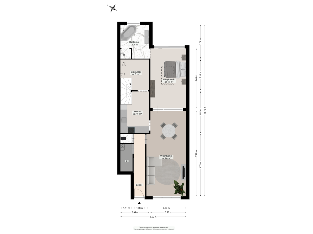 Bekijk plattegrond van Begane grond van Helper Weststraat 52