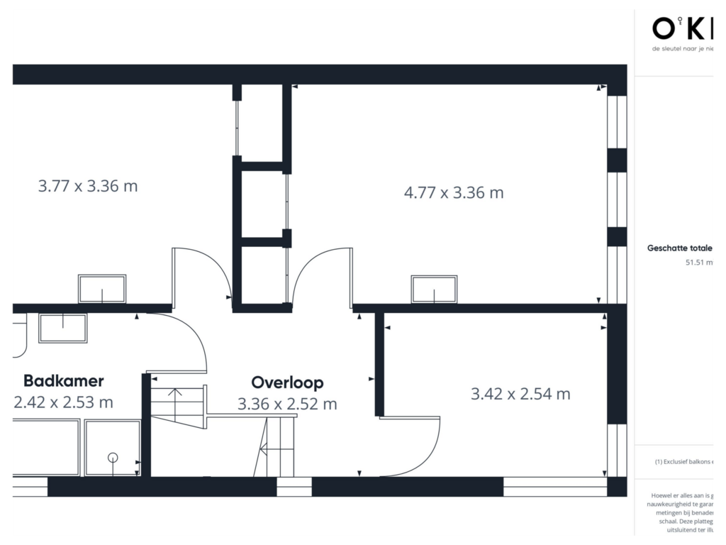 Bekijk plattegrond van 1e verdieping van Nadorstweg 8-D