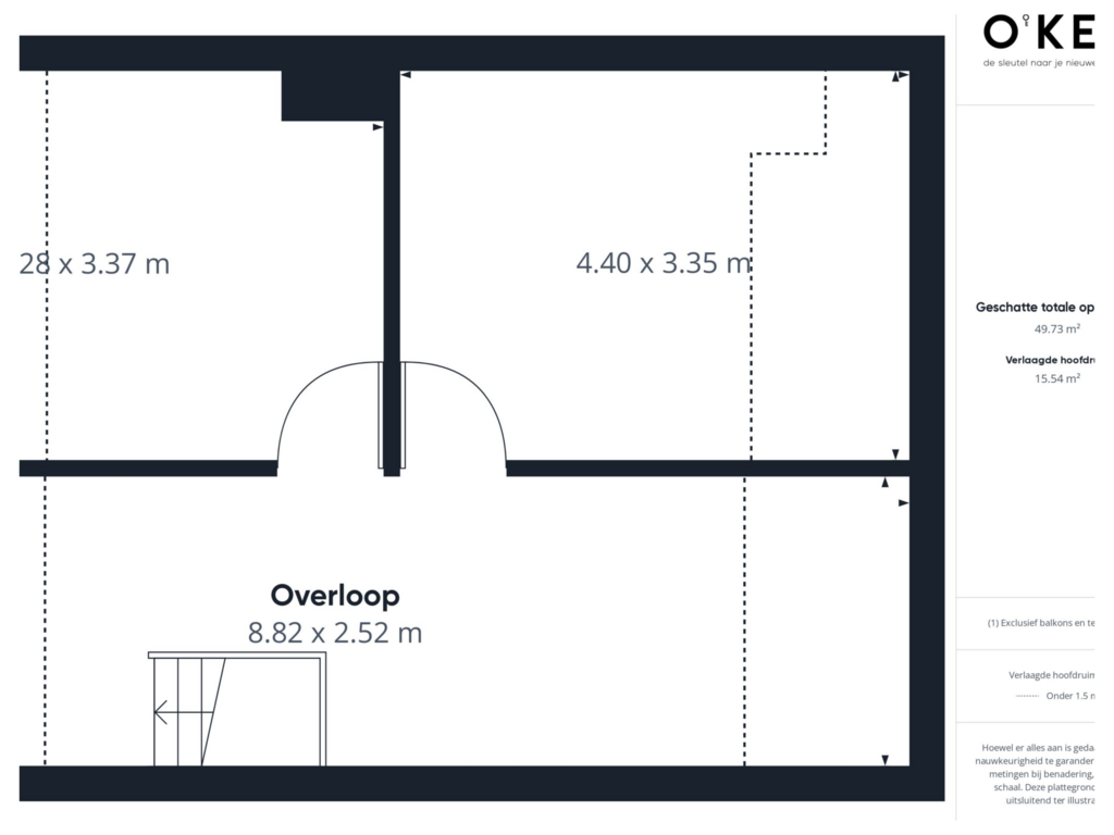 Bekijk plattegrond van 2e verdieping van Nadorstweg 8-D