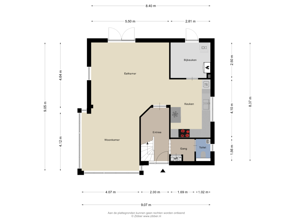 Bekijk plattegrond van Begane Grond van Schildwolderdijk 71