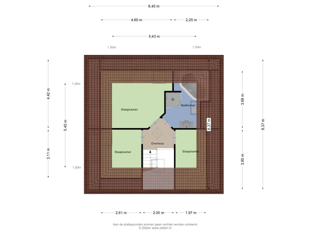 Bekijk plattegrond van Eerste Verdieping van Schildwolderdijk 71