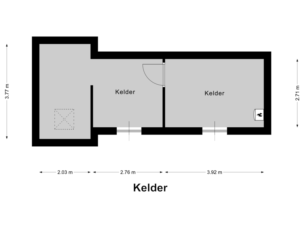 Bekijk plattegrond van Kelder van Van Pallantstraat 56