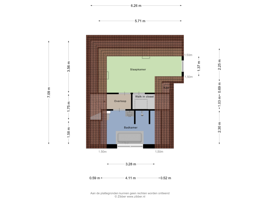 Bekijk plattegrond van Eerste Verdieping van Burg v Roijenstr Oost 111