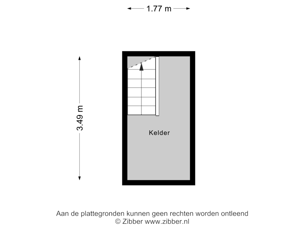 Bekijk plattegrond van Kelder van Burg v Roijenstr Oost 111