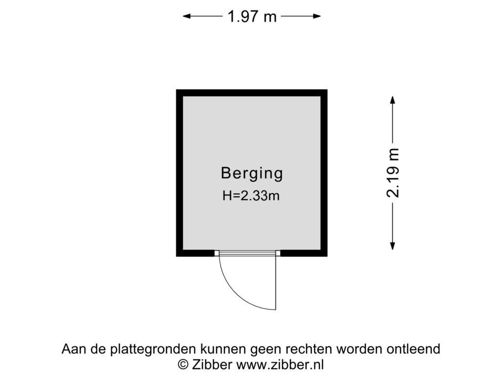 Bekijk plattegrond van Berging van Waterloostraat 189