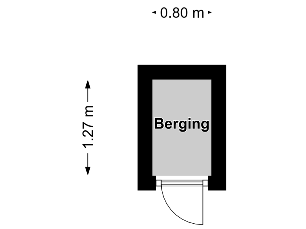 View floorplan of Floor 1 of Paardenstraat 2-B