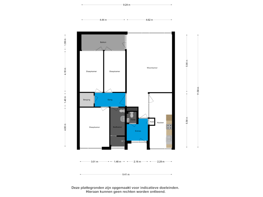 Bekijk plattegrond van Appartement van Moerwijk 54-A