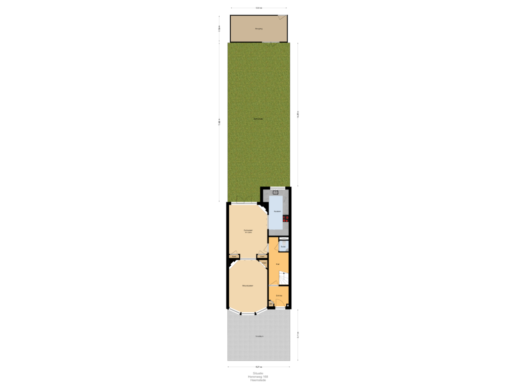 Bekijk plattegrond van Situatie van Herenweg 168