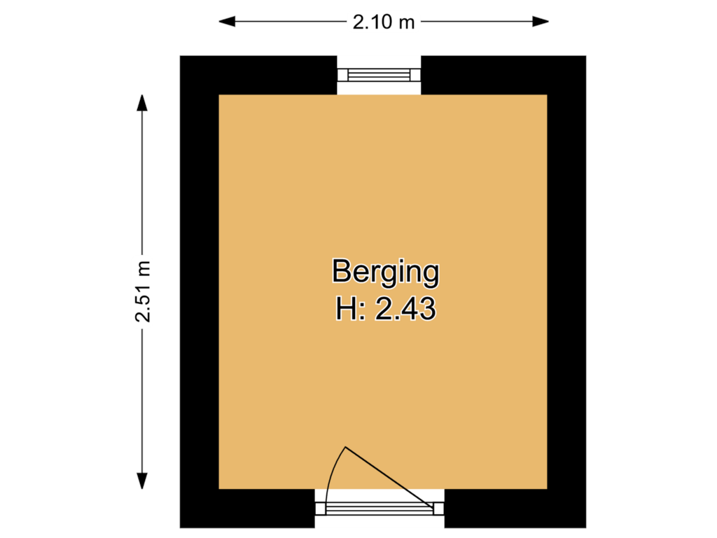 View floorplan of Berging of Karel Doormanlaan 132