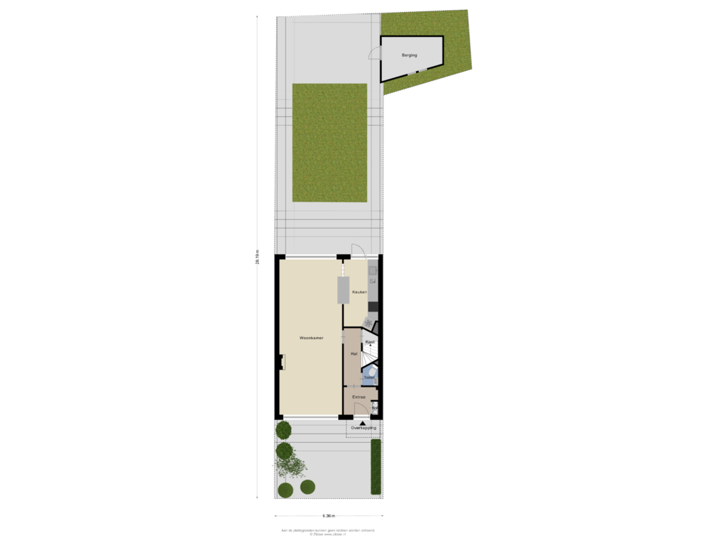 Bekijk plattegrond van Begane Grond Tuin van Mr. F.A. van Hallweg 24