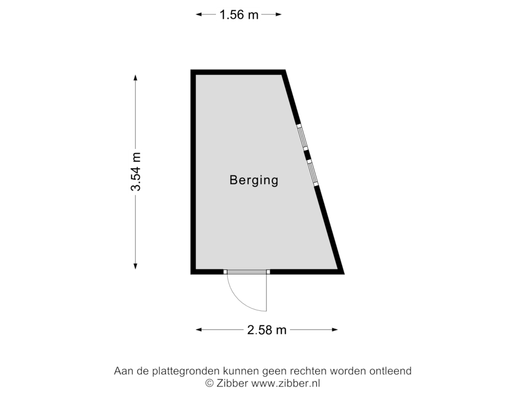 Bekijk plattegrond van Berging van Mr. F.A. van Hallweg 24