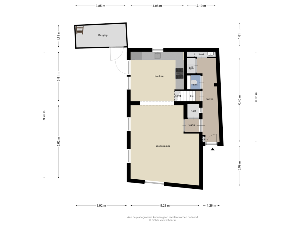 View floorplan of Begane Grond of Veerstraat 10