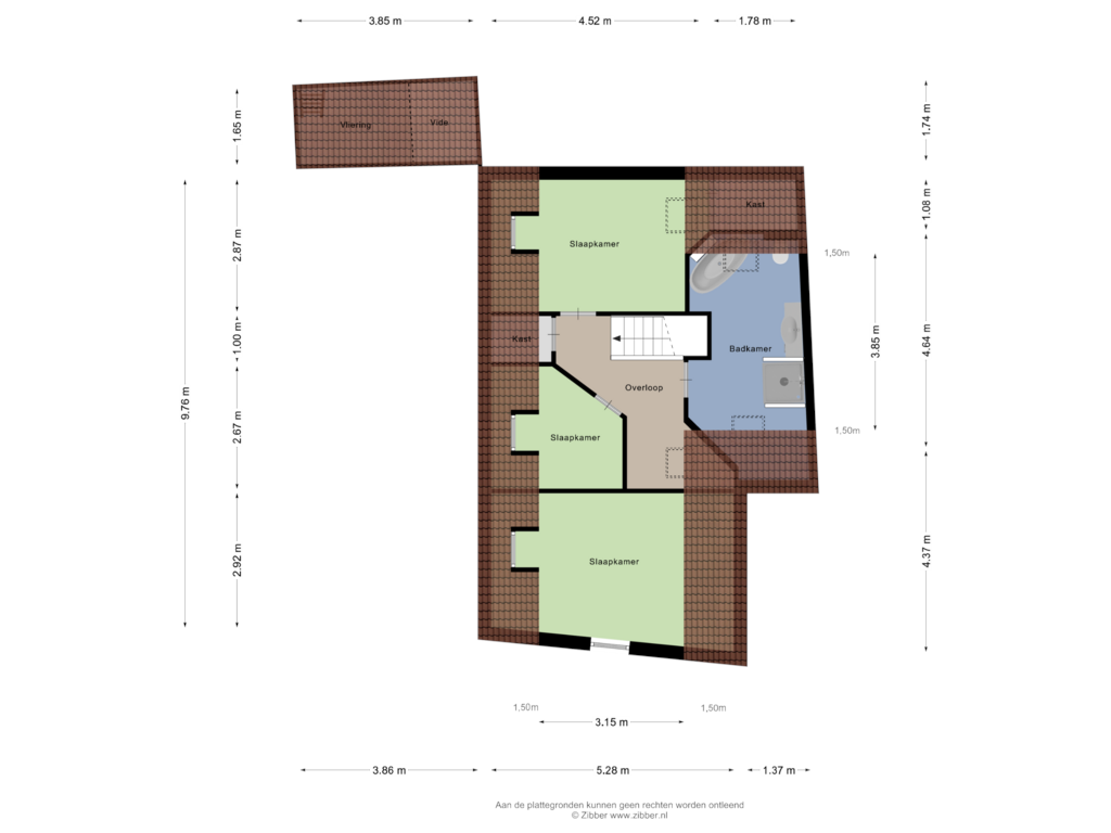 View floorplan of Eerste Verdieping of Veerstraat 10