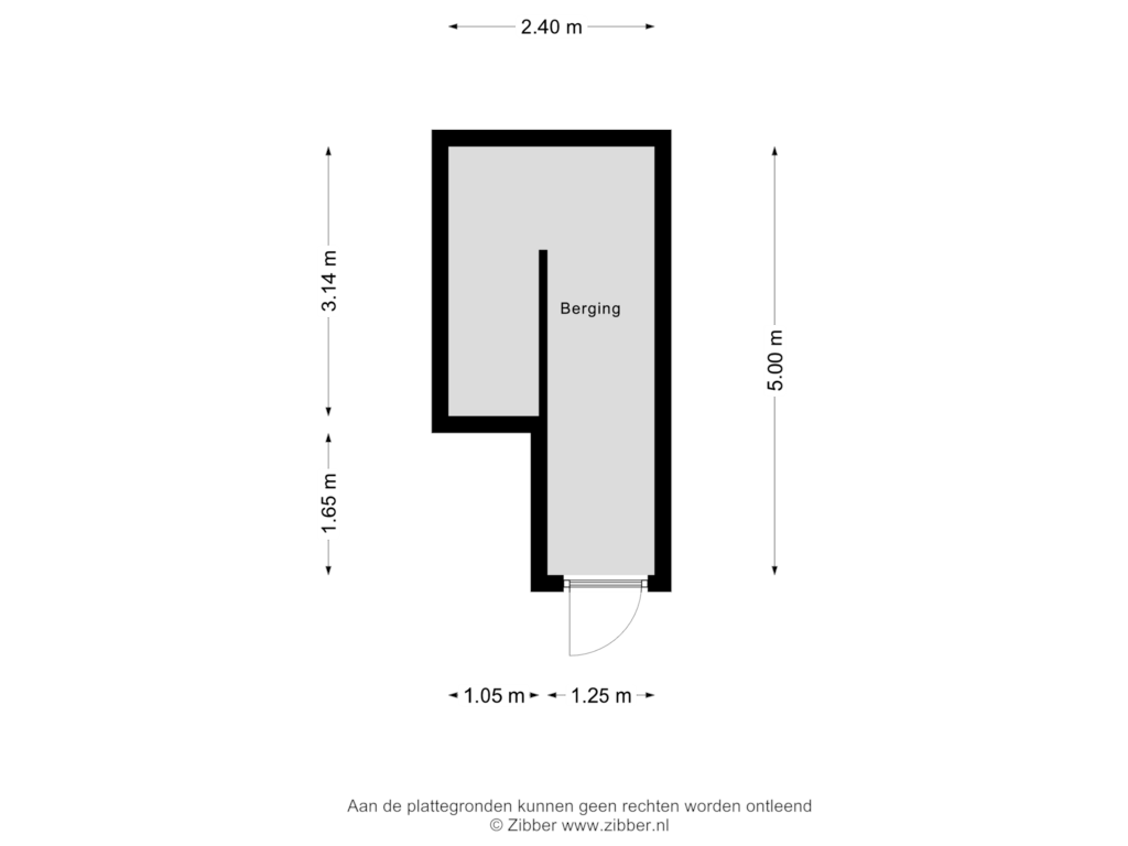 View floorplan of Berging of Es 6