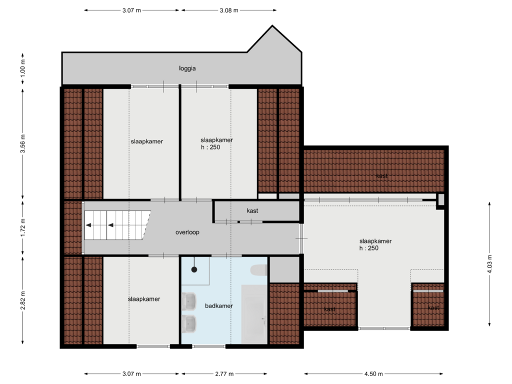 Bekijk plattegrond van verdieping van Postbaan 26