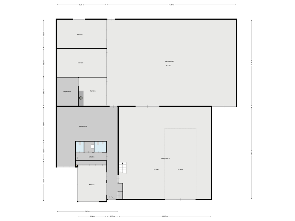 Bekijk plattegrond van bedrijfspand van Postbaan 26